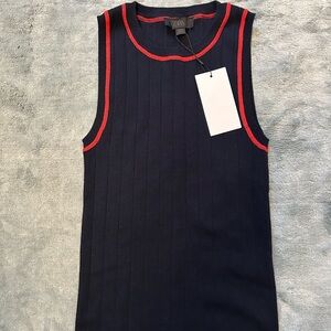 Zara NWT Navy Rib Knit Tank